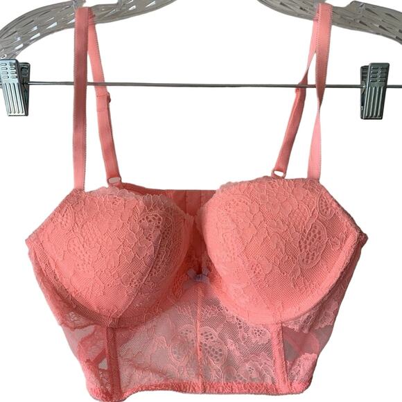 Victoria's Secret Other - Victoria’s Secret Dream Angels Demi-bust balconette push up bra pink 34C EUC
